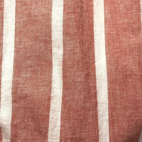Striped peach linen blend pants size 6 - Picture 3 of 8